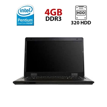 Ноутбук GIGABYTE E1500 / 15.6" (1366x768) TN / Intel Pentium T4400 (2 ядра по 2.2 GHz) / 4 GB DDR2 / 320 GB HDD / Intel GMA Graphics 4500M / Акб не держит б/у