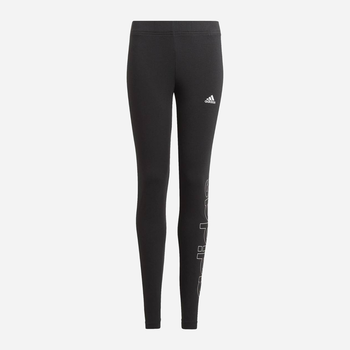 Młodzieżowe legginsy sportowe dla dziewczynki Adidas G Lin Leg GN4044 164 cm Czarne (4062065017832)