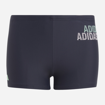 Підліткові плавки-боксери для хлопчика Adidas Logo Swim Brief H49556 176 см Темно-сірі (4066745078991)