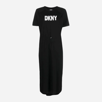 Sukienka T-shirtowa długa letnia damska DKNY DKNYP1BD7EGQ-BLK S Czarne (794278926543)