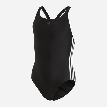 Dziecięcy strój kąpielowy jednoczęściowy na basen dla dziewczynki Adidas Fit Suit 3S Y DQ3319 116 cm Czarny (4060515092149)