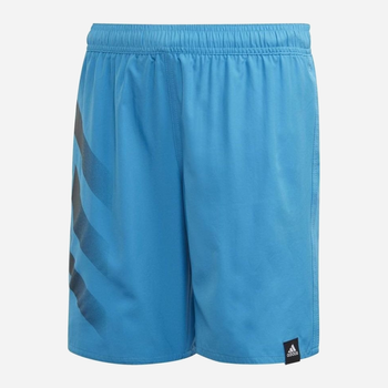 Modzieżowe spodenki kąpielowe dla chłopca Adidas Ya Bd 3S Shorts FL8711 158 cm Niebieskie (4062058508279)