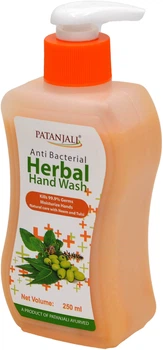 Засіб для миття рук Patanjali Ayurved Гербал Антибактеріальний 250 мл (8904109400230)
