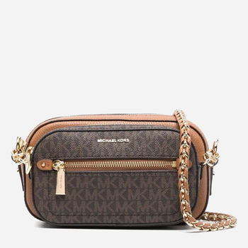 Torebka crossbody damska ze skóry naturalnej Michael Kors MKO32R3GJ6C4L-252 Brązowa (196163698090)