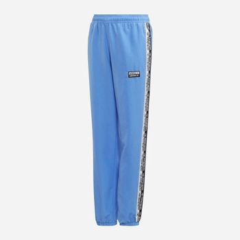 Młodzieżowe spodnie dresowe dla dziewczynki Adidas Track Pants ED7878 140 cm Błękitne (4061619586947)