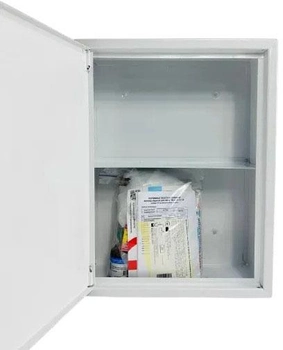 Аптечка медична для офісу Poputchik Maxi згідно з ТУ в металевому ящику (02-081-IS)