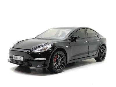 Машина Автосвит Tesla Model 3 инерционная масштаб 1:24 открываются двери капот багажник 20,5 см Черная (AP-2064)