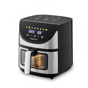Аерофритюрниця електрична SOKANY SK-10031 сенсорна аерофритюрниця 7 л 1800 Вт Чорна