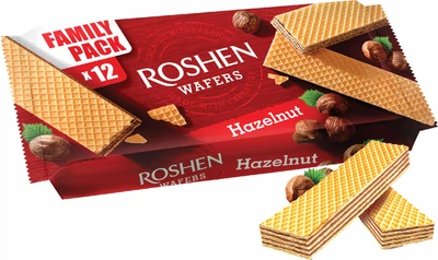 Упаковка вафель Roshen Wafers Горіх 216 г х 16 шт