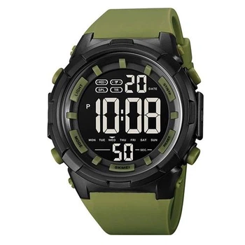Часы наручные 1845AG SKMEI с подсветкой, ARMY GREEN-BLACK