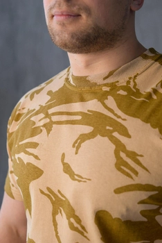 Мужская футболка хлопковая свободного кроя камуфляж Desert Пустыня 42