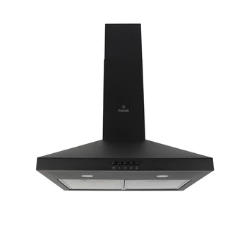 Черная кухонная вытяжка Perfelli K 5202 BL 700 LED, купольная настенная декоративная, шириной 50 см