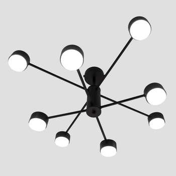Люстра потолочная LUMINARIA RAY 8xGX53 (4+4) BLACK 220V IP20