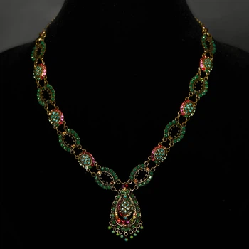 Намисто "Смарагдова Пишність" від Michal Negrin з кристалами Swarovski