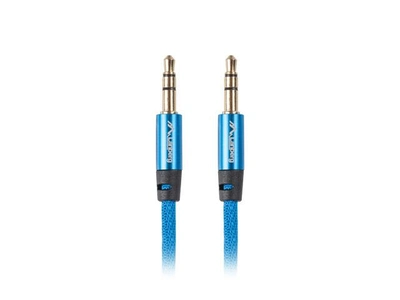Kabel audio stereo LANBERG mini-jack 3.5 mm M/M 2 m Premium Blue (CA-MJMJ-10CU-0020-BL)