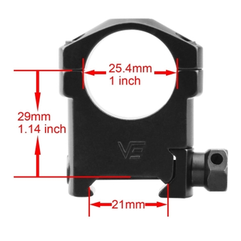 Кольца Vector Optics Mark 25,4 мм Weaver высокие