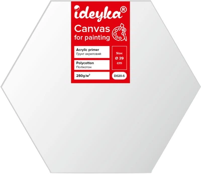 Podobrazie do malowania Ideyka na sześciokątnym krosnie o średnicy 39 cm D020-S (4823104353270)