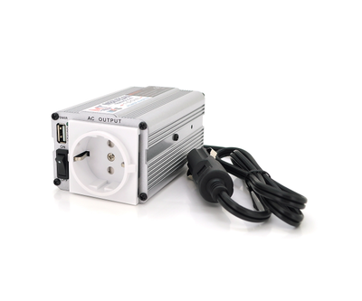 Інвертор напруги MSI-15012 ((150W)), 12/220V, approximated, 1Shuko, USB, клеми + затискачі, Box, Q24