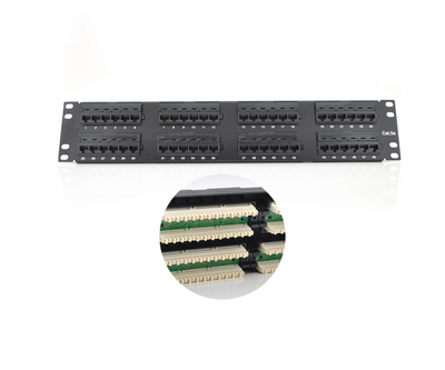 Патч-панель 48 порту UTP DUAL кат 5Е 19 "2U НЕ екранована чорна Q20