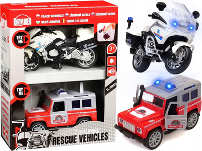 Набір рятувальних машин Dromader Rescue Vehicle Police (6900312893953)