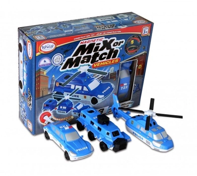 Набір поліцейських транспортних засобів Popular Playthings Mix Or Match Magnetic (755828603161)