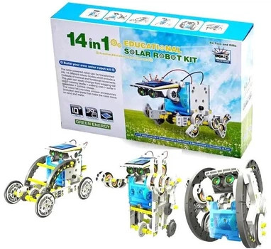 Электронный конструктор робот Solar Robot Plus 14 в 1 на солнечных батареях