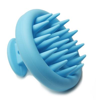 Щетка-масажер для головы, круглая, голубой CS04A