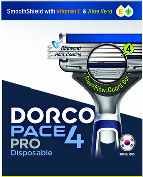 Бритва для гоління одноразова Dorco Pace 4 леза 1 шт (8801038591261)