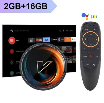 Смарт ТВ-приставка W2 ATV Android 11 з пультом, 2GB+16GB, чорна (77662874)