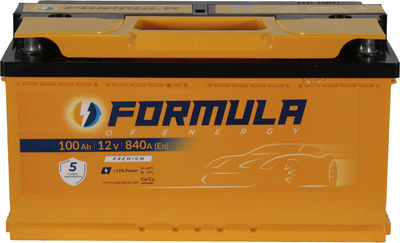 АКБ 100-А/год (Formula) Premium (L+) 840A (353х175х190мм.)