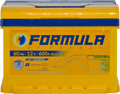 АКБ 60-А/Ч (Formula) Professional (L+) 600A (242х175х175мм.)