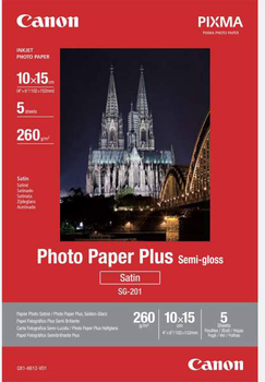 Papier fotograficzny Canon SG-201 10 x 15 5 arkuszy (1686B072)