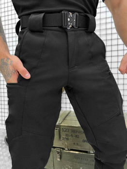 Тактичні штани софтшел чорні draft висока талія XS