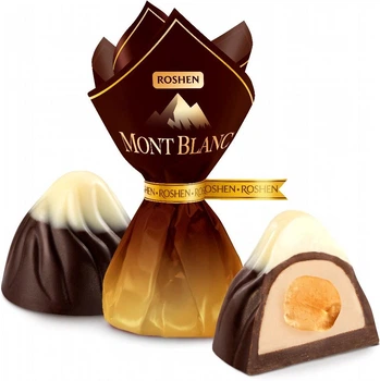 Цукерки Roshen Mont Blanc з цілим лісовим горіхом 200 г