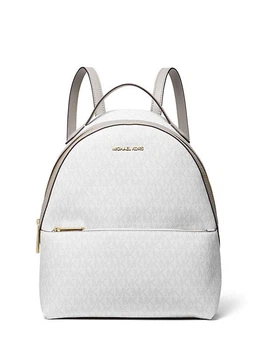 Женский рюкзак Michael Kors Sheila Medium Logo Backpack белый (35F3G6HB6V)