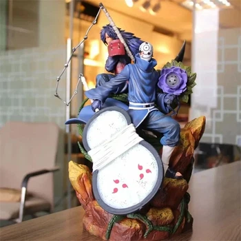 Аниме фигурка Naruto, Наруто Uchiha Madara & Uchiha Obito, Учиха Мадара и Учиха Обито, с подсветкой, 34 см (NAR 0069)