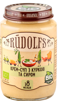 RUDOLFS Пюре "Крем-суп с курицей и сыром" органическое (190 г) 8+