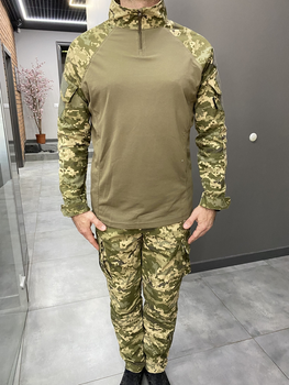 Армійська Кофта Убакс, Український піксель, розмір M, зі вставками під лікті, Wolftrap, тактична сорочка