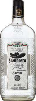 Текіла Sombrero Silver 100% Puro de Agave 1 л 38% (7501054832201_7501054838753)