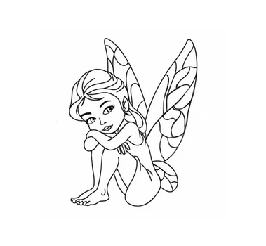 Трафарет для раскраски цветным песком Colorit Фея А4