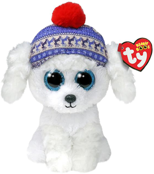 М'яка іграшка TY Різдвяна собачка Біла 15 см (0008421372997)