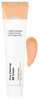 BB крем з екстрактом центели Purito Cica Clearing BB Cream регенеруючий #15 Rose Ivory 30 мл (8809563101429)