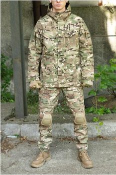 Тактический костюм 3в1 Курточка + Убакс и Брюки с наколенниками M мультикам