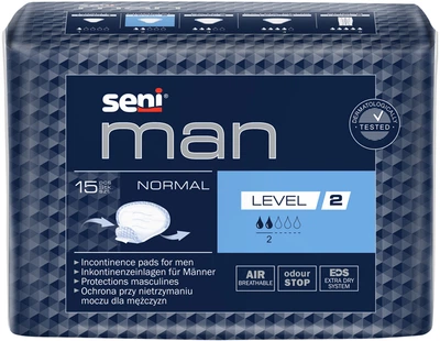 Прокладки урологічні Seni Man Normal Level 2 15 шт (5900516801663)
