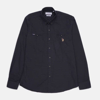 Рубашка хлопковая мужская U.S. Polo Assn 9212.1 M (46) Черная (2000000008776)