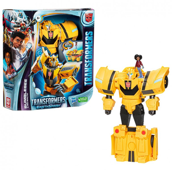 Робот трансформер Hasbro Earthspark Spinchanger Bumblebee с фигуркой (5010994184162)