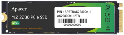 Dysk SSD Apacer AS2280Q4U 2TB M.2 2280 PCIe 4.0 x4 3D NAND (TLC) (AP2TBAS2280Q4U-1)