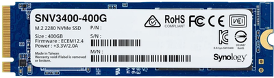 Dysk SSD Synology 400GB M.2 2280 NVMe PCIe 3.0 x4 TLC (SNV3400-400G)