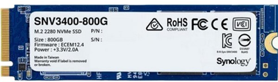 SSD диск Synology 800GB M.2 2280 NVMe PCIe 3.0 x4 TLC (SNV3400-800G)