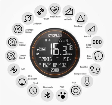 Велокомпьютер Cycplus М2 GPS Bluetooth Черный
